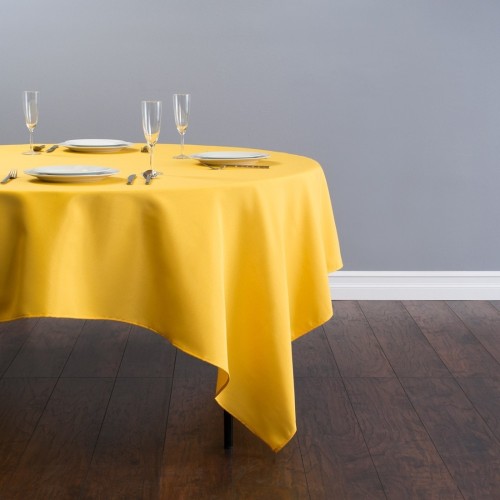90x90 inch Square Polyester Table Cloths - GOLD