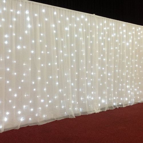 6Mx3M LED Starlight Wedding Backdrop Curtain with Heavy Duty Telescopic Stand – Wholesale LED Backdrop Packages for Wedding Decorators | WeddingMart