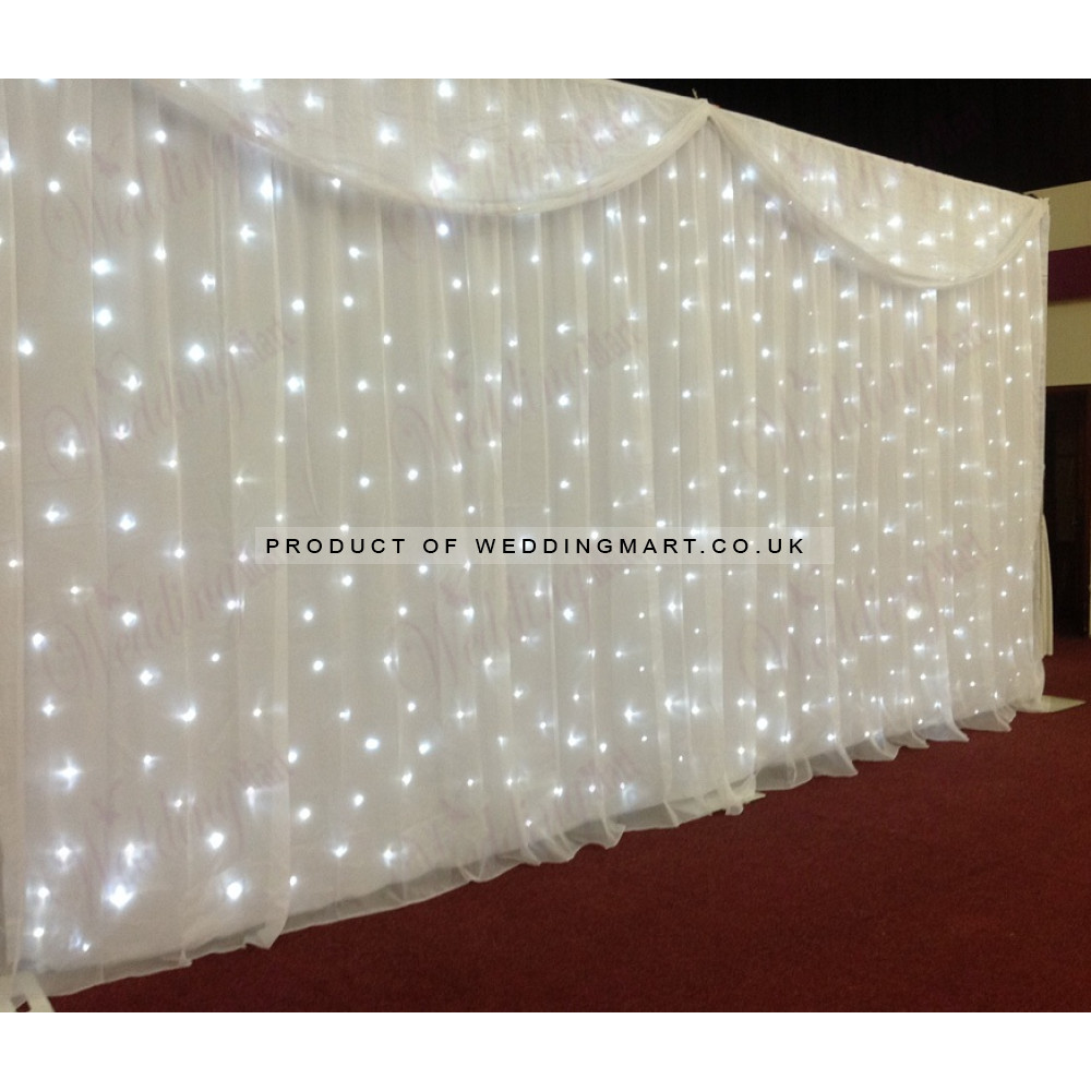 6M Detachable Voil Swag with 2 Loops - WHITE