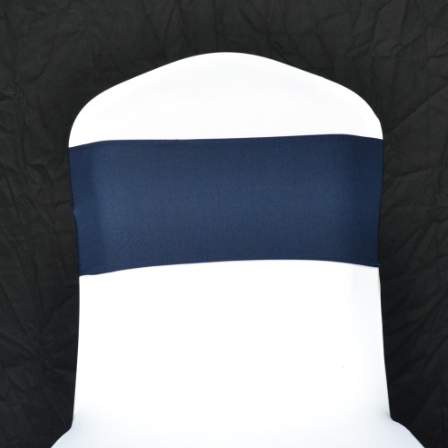 Navy Blue Spandex Chair Band - Pack of 10