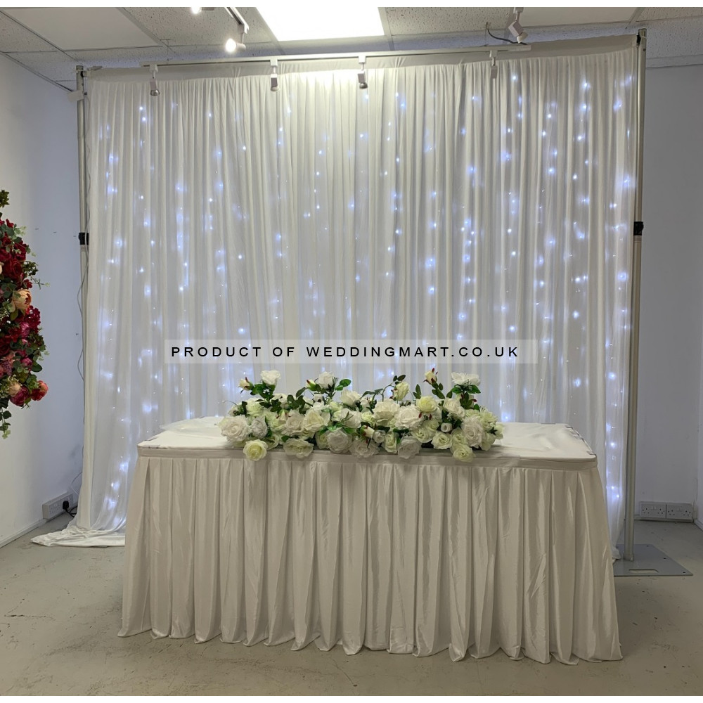 3mx3m LED Curtain Lights For Wedding Backdrops - ICE White