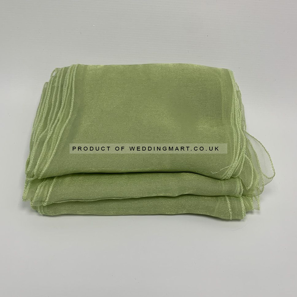 Mint Green Organza Chair Bows - PACK of 10 – Wholesale Organza Chair Bows for Wedding Decorators | WeddingMart