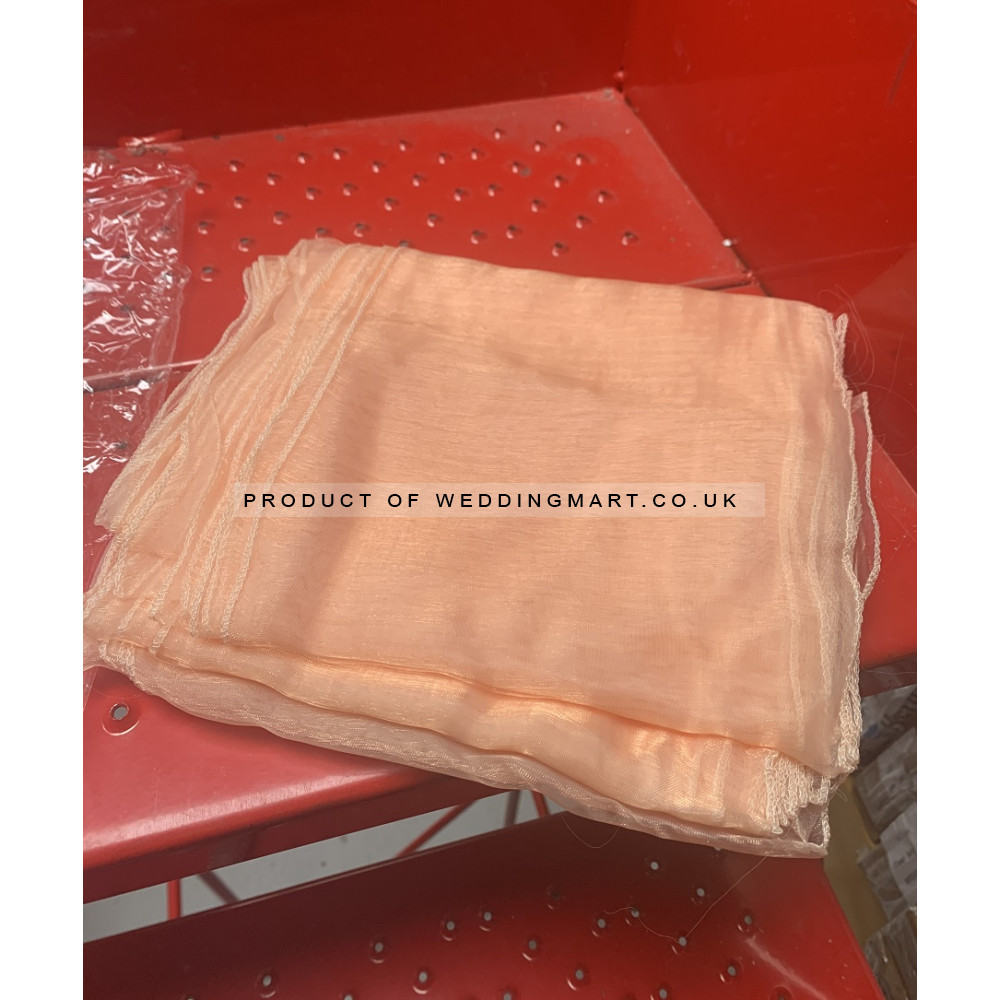 Peach Organza Chair Bows - PACK of 10