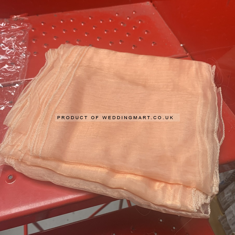 Peach Organza Chair Bows - PACK of 10