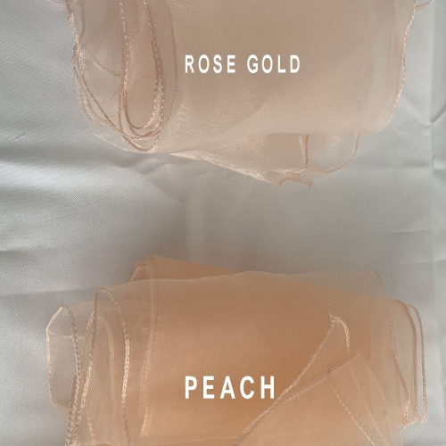 Peach Organza Chair Bows - PACK of 10 – Wholesale Organza Chair Bows for Wedding Decorators | WeddingMart