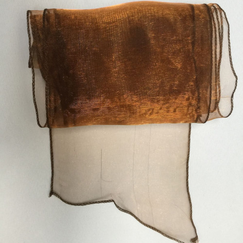 Brown Organza Chair Bows - PACK of 10