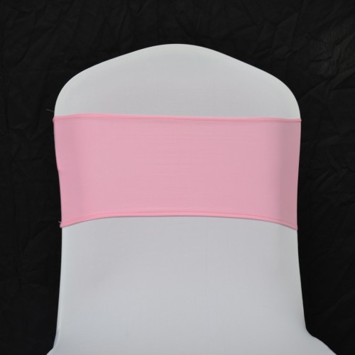 Baby Pink Spandex Chair Bands - Pack of 10