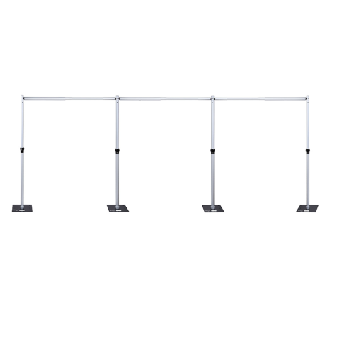 9Mx3M Heavy Duty Telescopic Backdrop Stands – Wholesale Pipe and Drape Kits for Wedding Decorators | WeddingMart