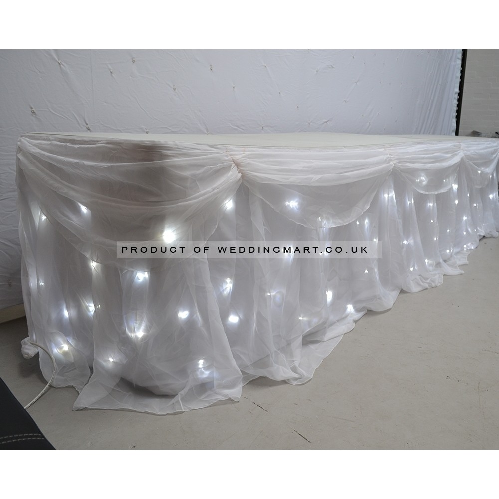 6M LED Starlight Wedding Top Table Skirt