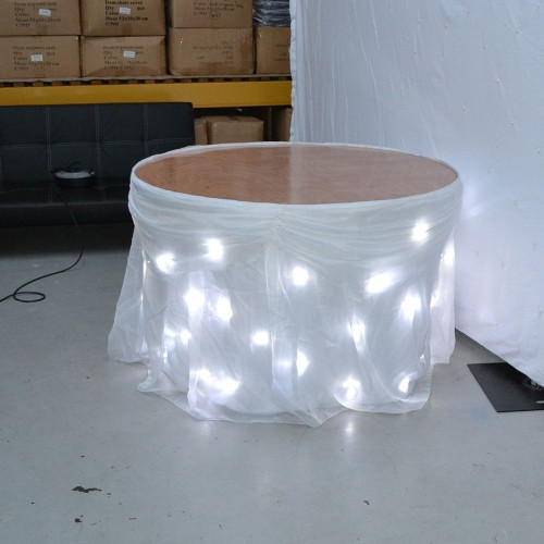 LED Starlight Wedding Backdrop with Top Table and Cake Table Skirts – Wholesale LED Backdrop Packages for Wedding Decorators | WeddingMart