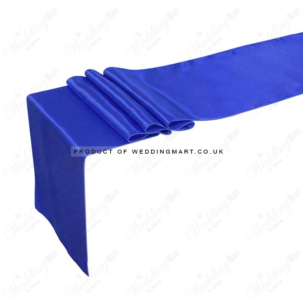 Royal Blue Satin Table Runner (14x108) – Wholesale Satin Table Runners for Wedding Decorators | WeddingMart