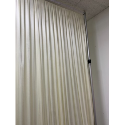 3Mx3M Ivory Pleated Backdrop Curtain