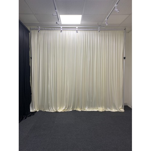 3m (w) x 3m (h) Wedding Backdrop Curtain - Ivory
