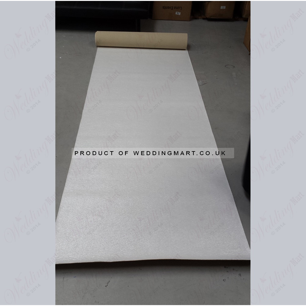 Heavy Duty Re-Usable Walkway Carpet Aisle Runner - WHITE