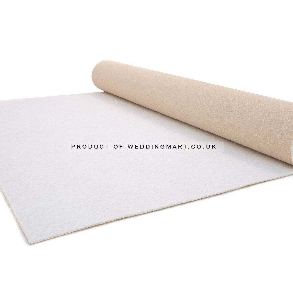 Heavy Duty Re-Usable Walkway Carpet Aisle Runner - WHITE