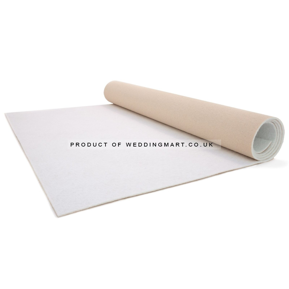 Heavy Duty Re-Usable Walkway Carpet Aisle Runner - WHITE