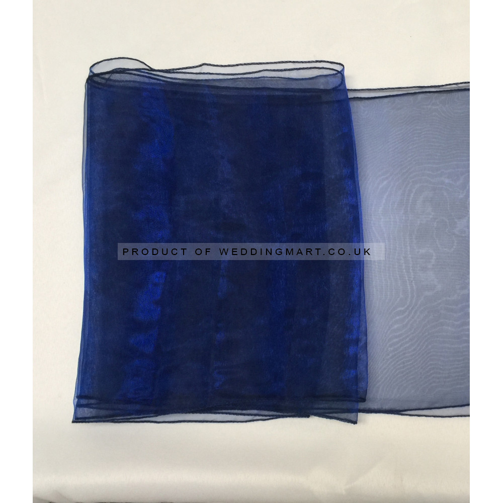 Navy Blue Organza Table Runners (14"x108")