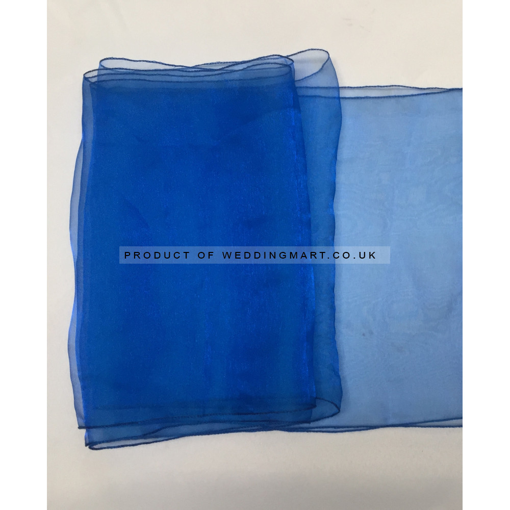 Royal Blue Organza Table Runners (14"x108")