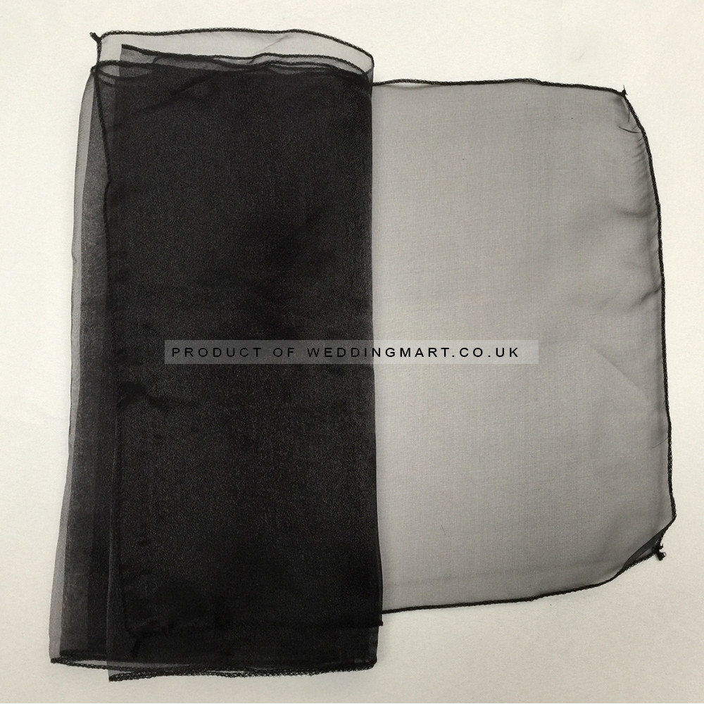 Black Organza Table Runners (14"x108")