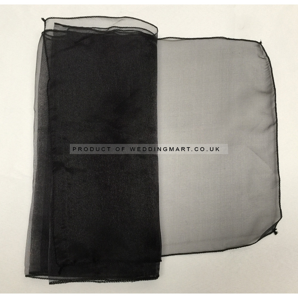 Black Organza Table Runners (14"x108")