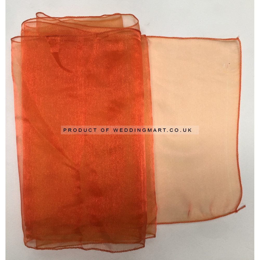 Orange Organza Table Runners (14"x108")