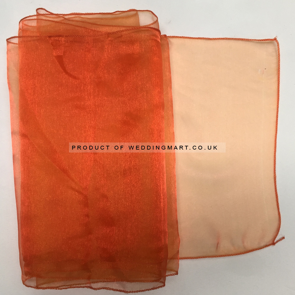 Orange Organza Table Runners (14"x108")