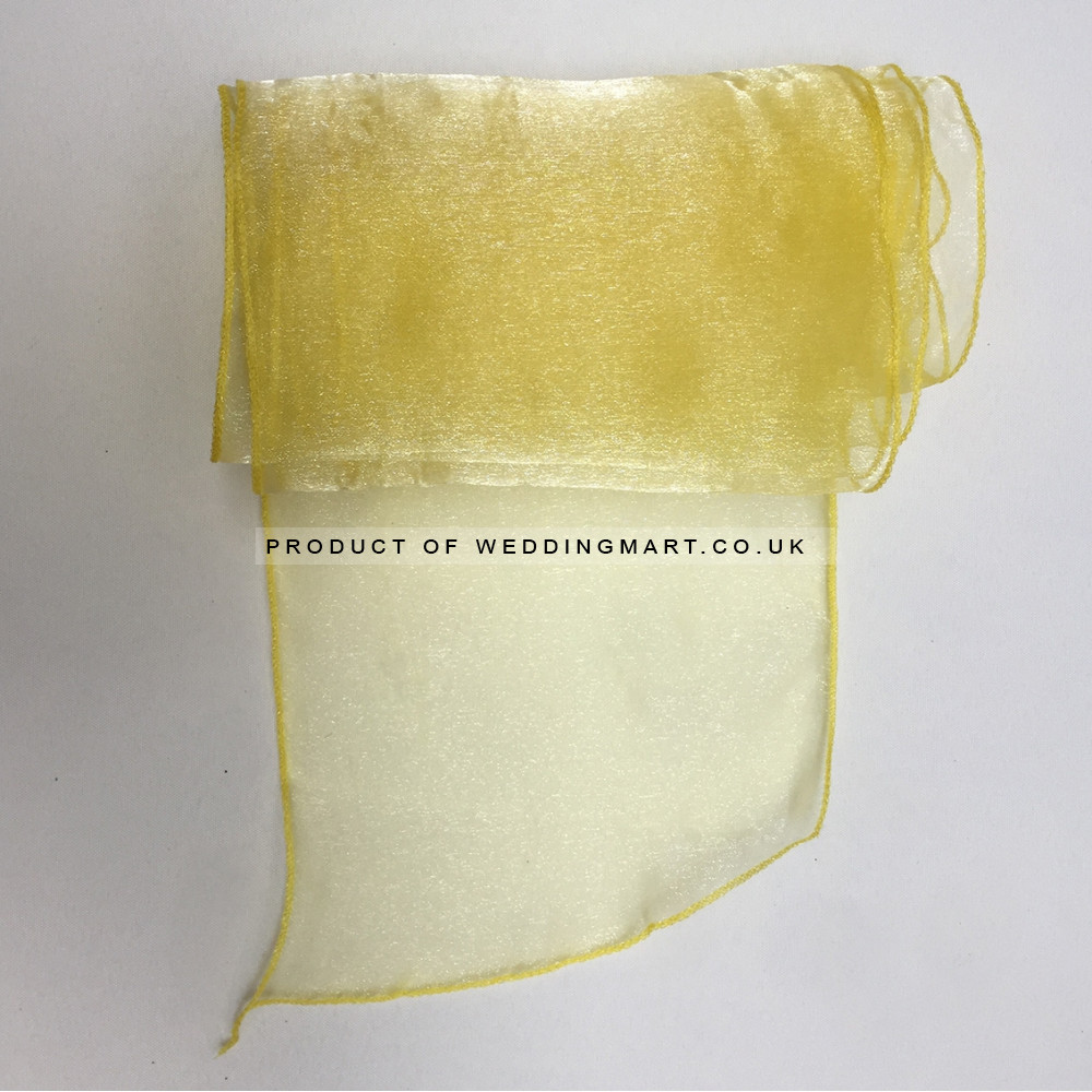 Yellow Organza Table Runners (14x108) – Wholesale Organza Table Runners for Wedding Decorators | WeddingMart