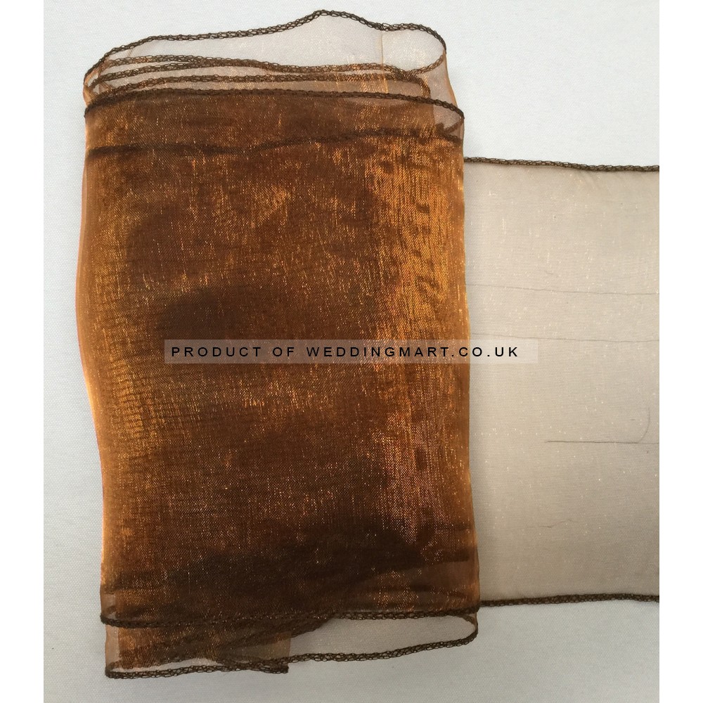 Brown Organza Table Runners (14"x108")