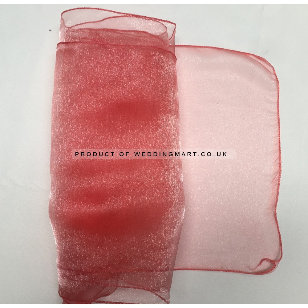 Coral Organza Table Runners (14"x108")