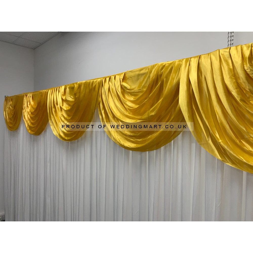 3M Detachable Silk Backdrop Swag - Gold