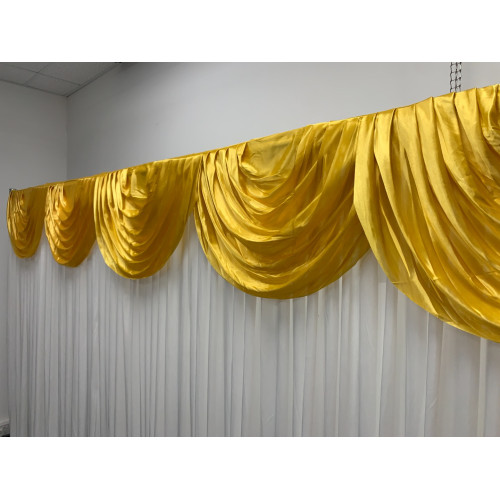 3M Detachable Silk Backdrop Swag - Gold