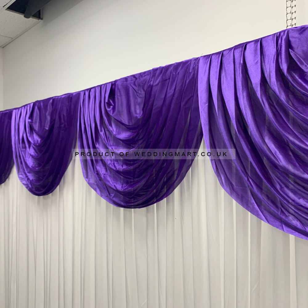 3M Detachable Silk Backdrop Swag - Purple – Wholesale Standard Swags for Wedding Decorators | WeddingMart