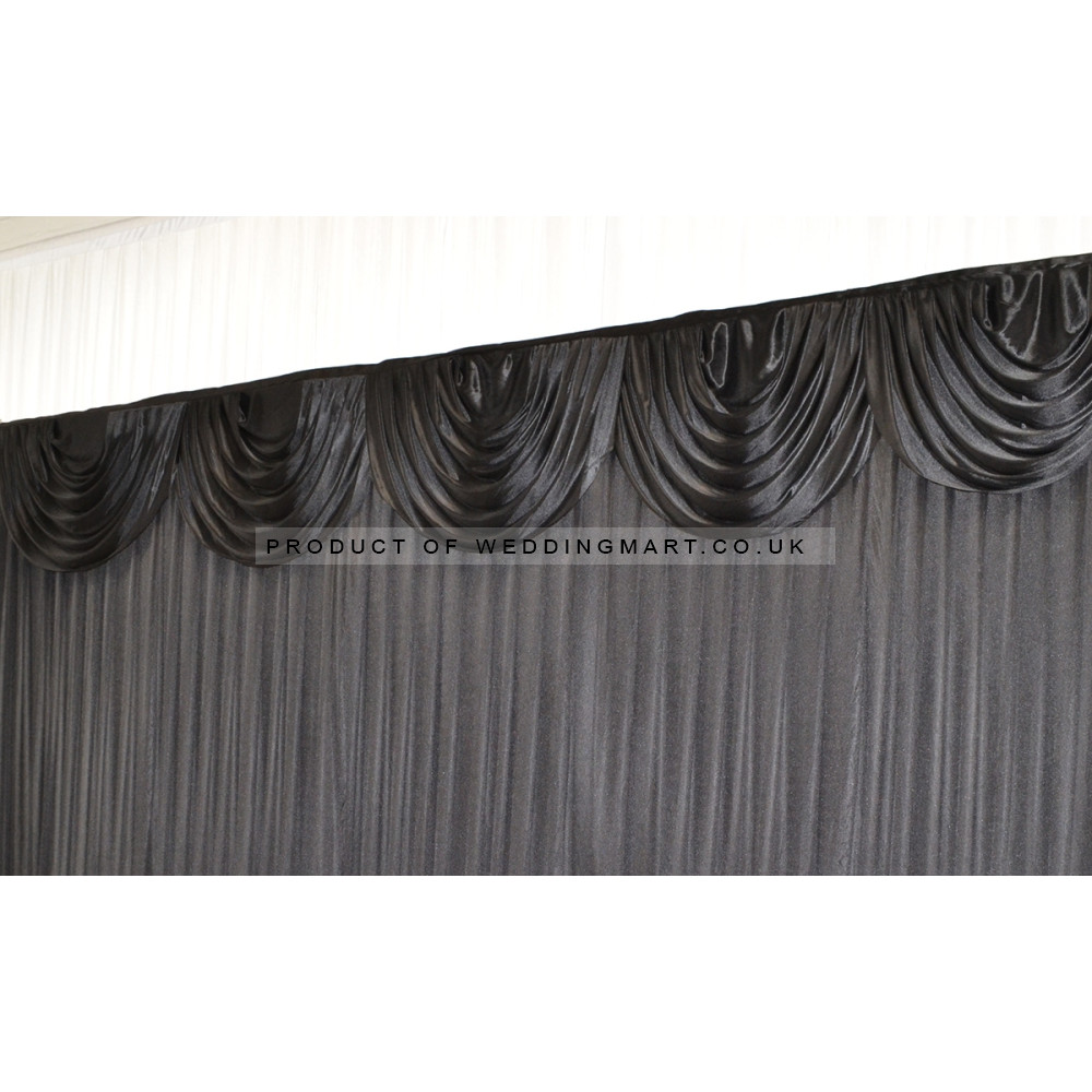 3M Detachable Silk Backdrop Swag - Black