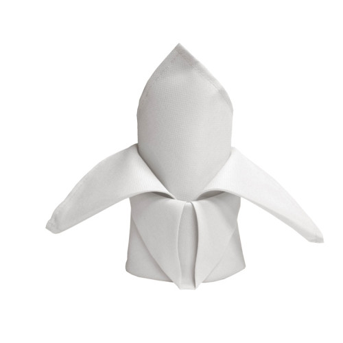 White Cloth Napkins – 45cm (18") Polyester Fabric – Pack of 10