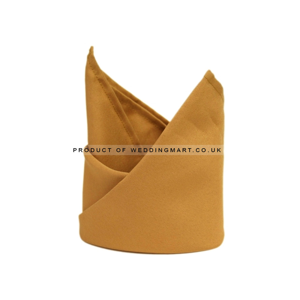 Gold Polyester Napkins - Pack of 10