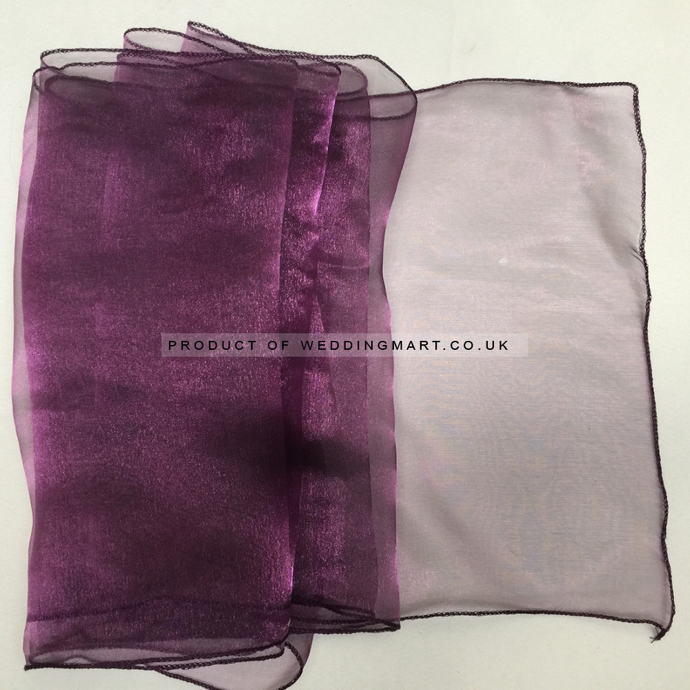 Plum Organza Table Runners (14x108) – Wholesale Organza Table Runners for Wedding Decorators | WeddingMart