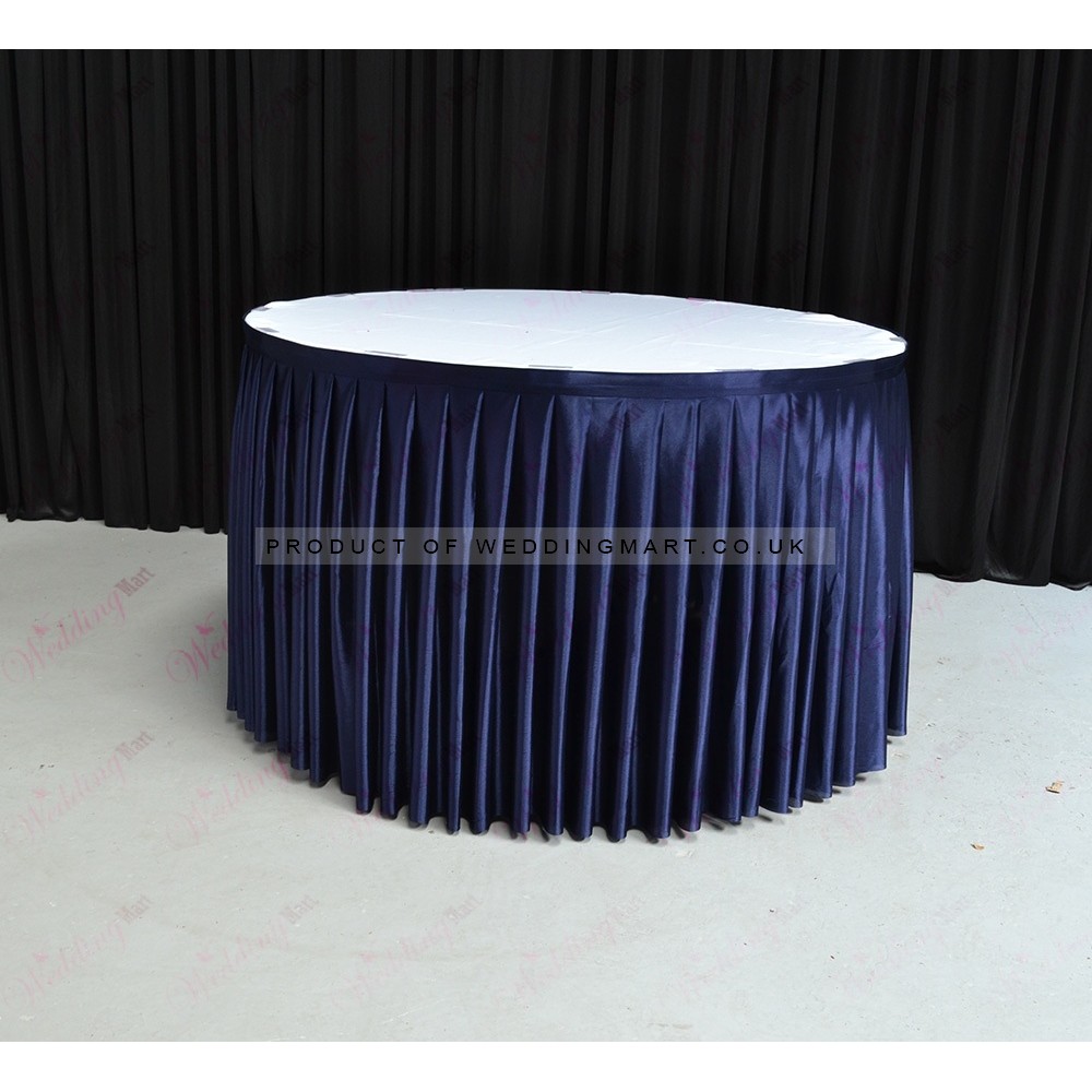 4M Navy Blue Table Skirt