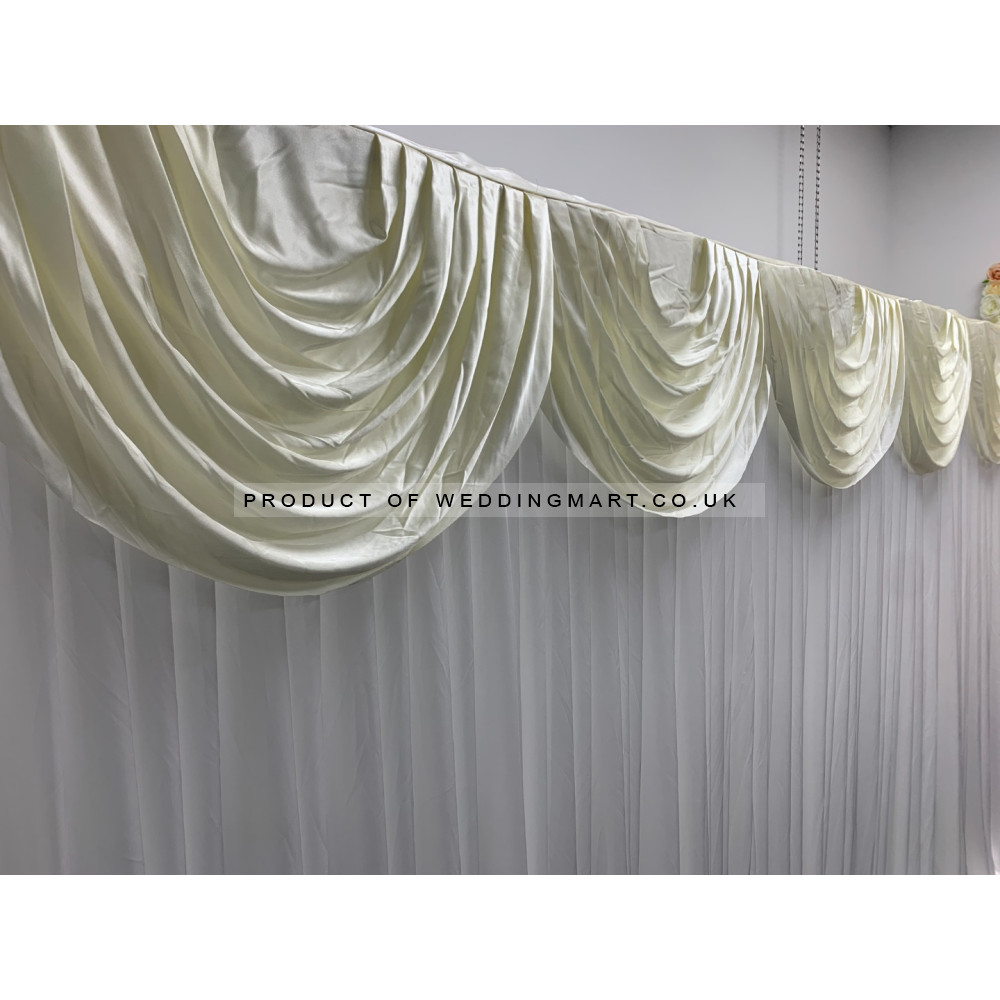 3M Detachable Silk Backdrop Swag - Ivory