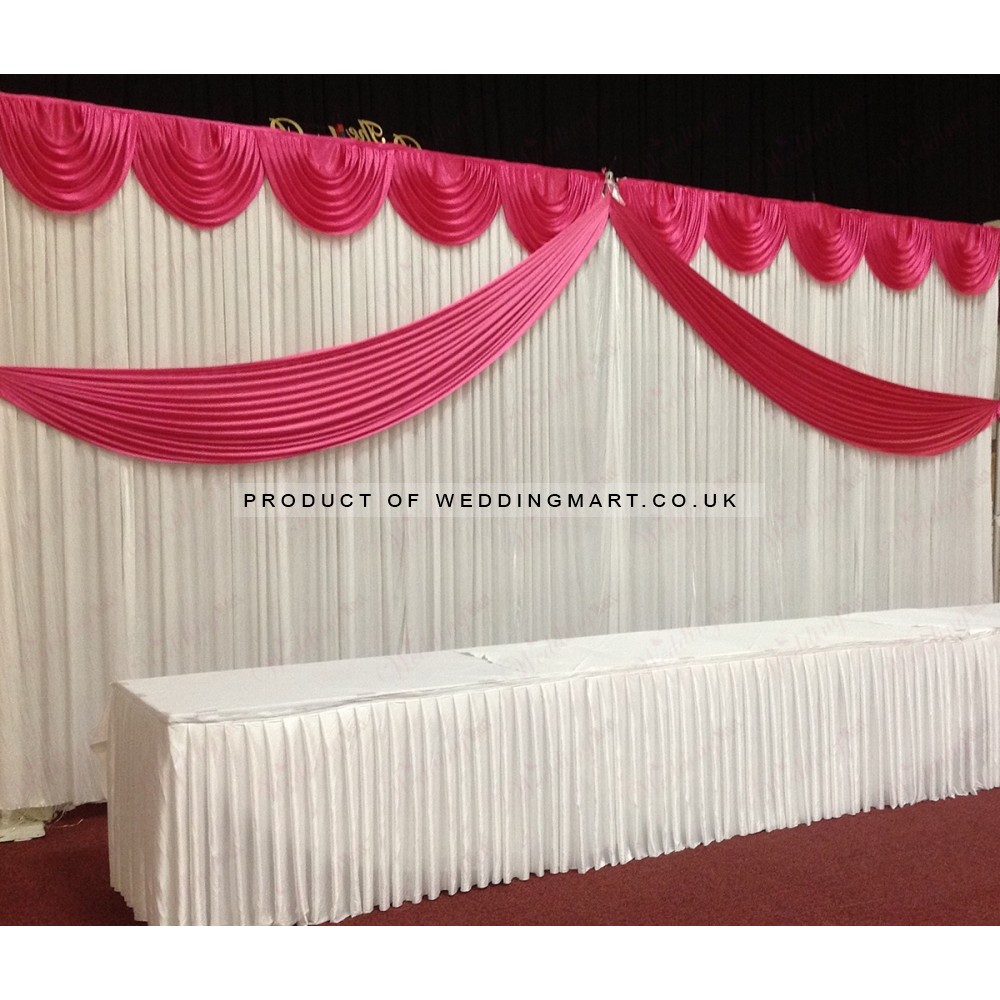 Hot Pink Butterfly Backdrop Curtain