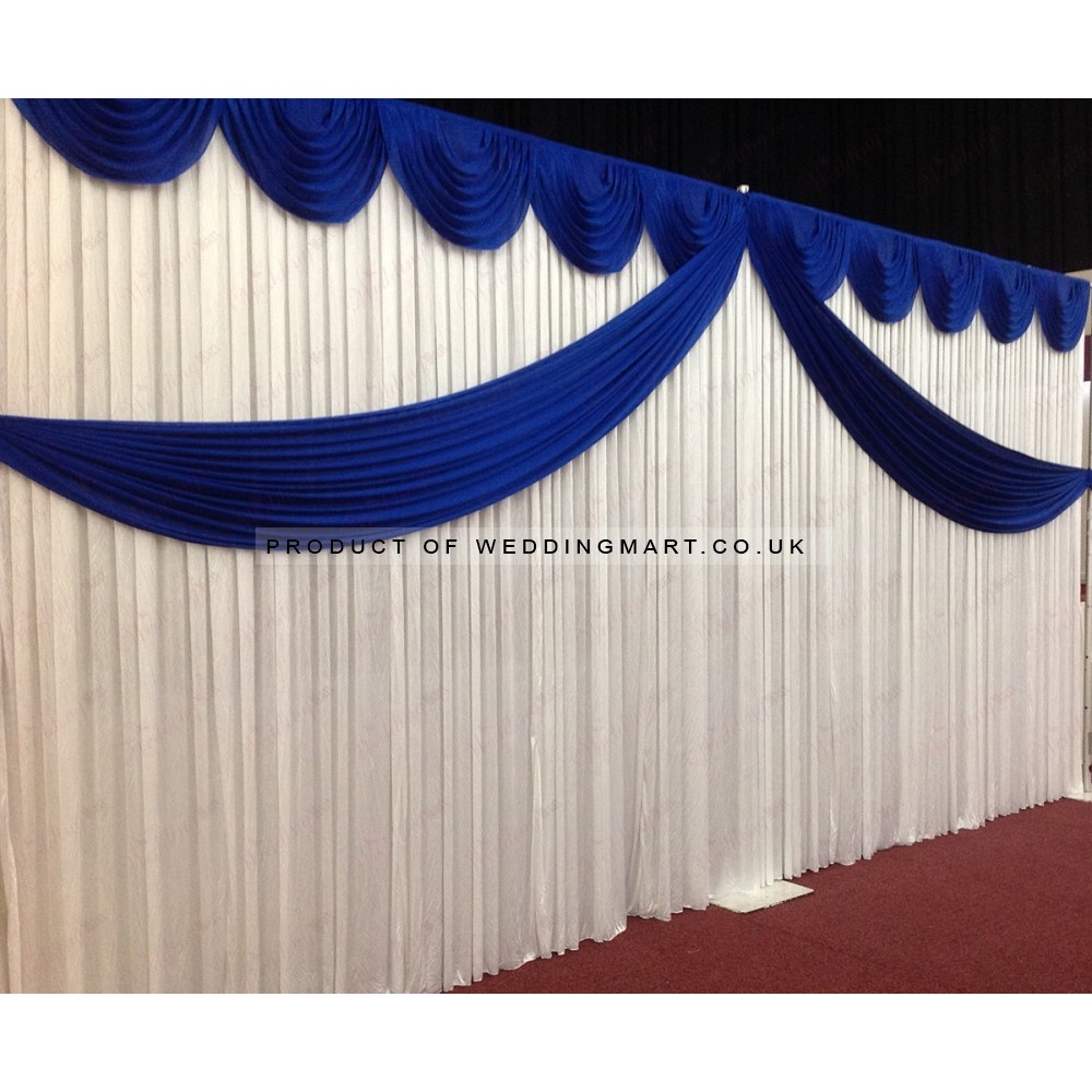 Royal Blue Butterfly Backdrop Curtain