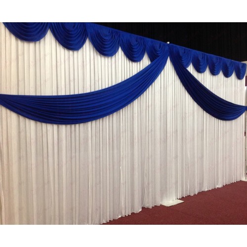 Royal Blue Butterfly Backdrop Curtain