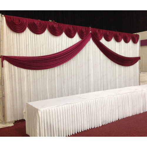 Maroon Butterfly Backdrop Curtain