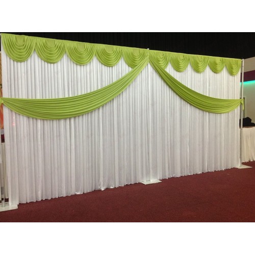 Lime Green Butterfly Backdrop Curtain