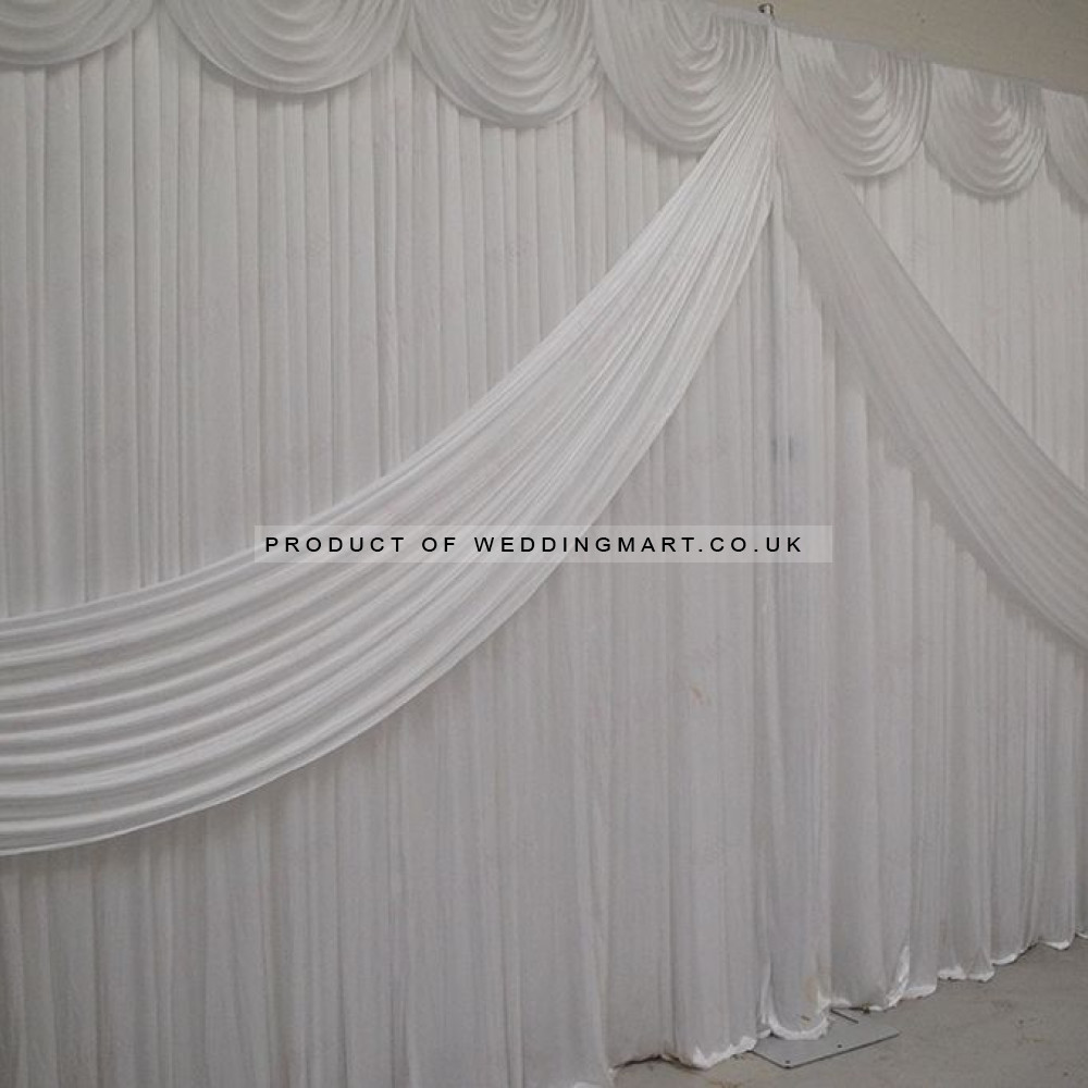 Butterfly Wedding Backdrop Swag - White