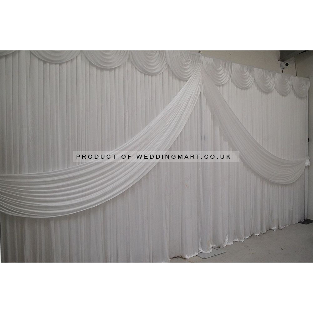 Butterfly Wedding Backdrop Swag - White
