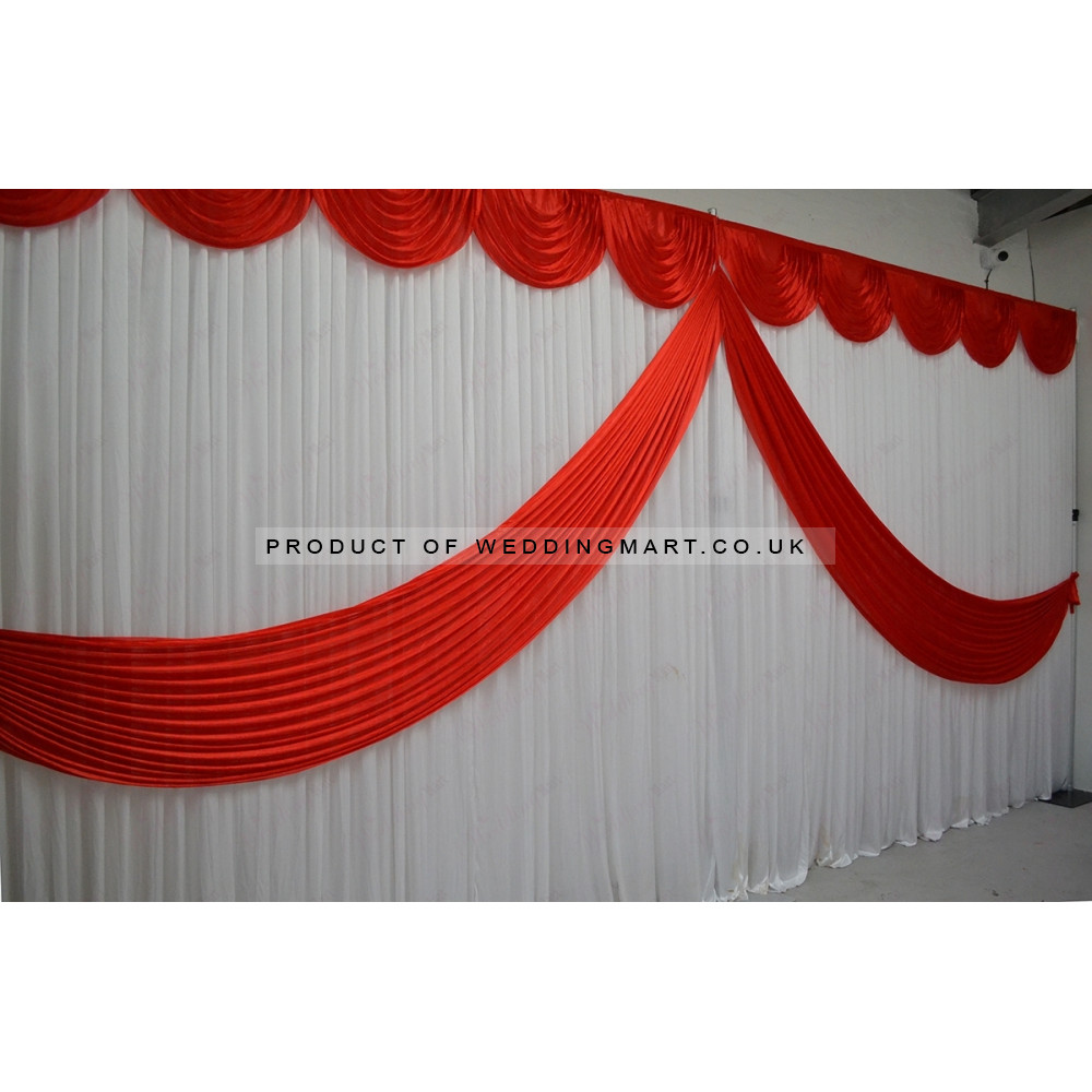 Butterfly Wedding Backdrop Swag - Red