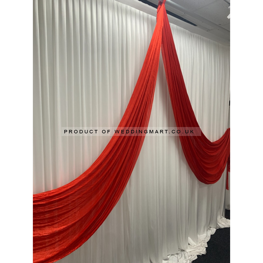 Butterfly Wedding Backdrop Swag - Red