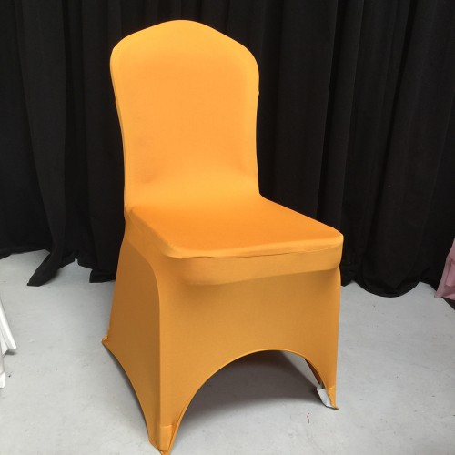 GOLD Premium Spandex Chair Covers - ARCH FRONT
