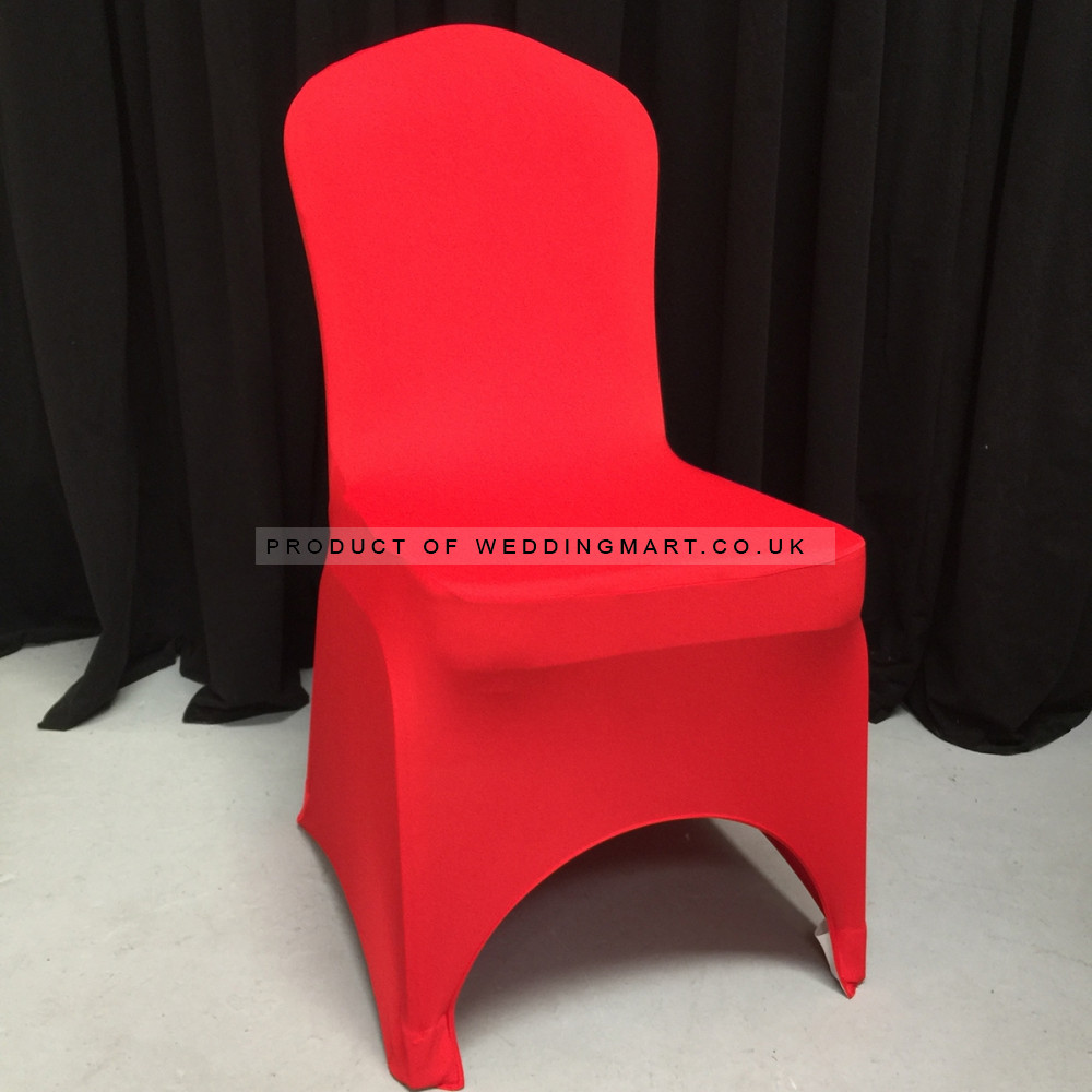 RED Premium Spandex Chair Covers - ARCH FRONT