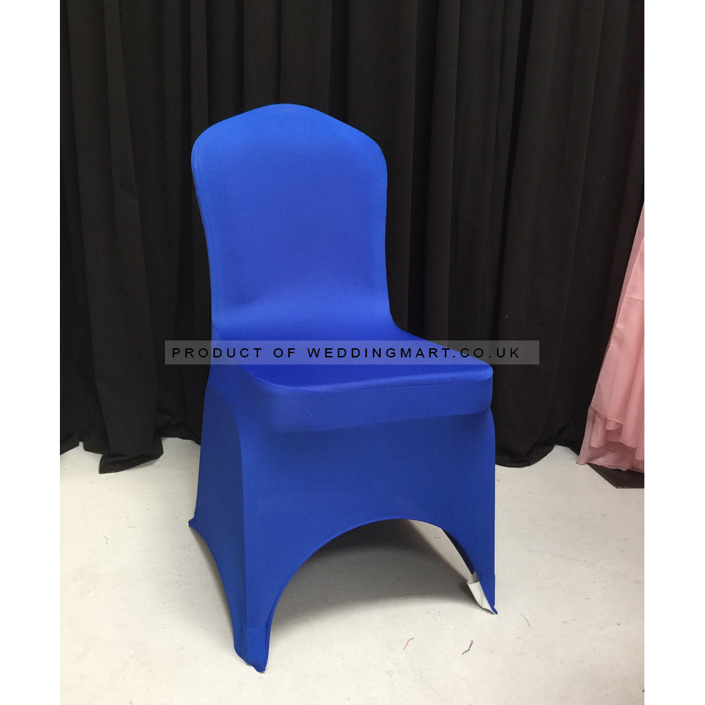 BLUE Premium Spandex Chair Covers - ARCH FRONT